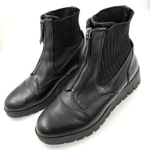 Women's Size 9 Anne Klein Black Boots - Ulema Low Wedge Ankle Booties